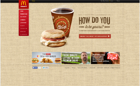 Diseño gráfico valencia Macdonalds web 2014