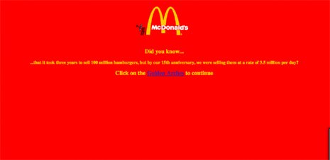 Diseño gráfico valencia Macdonalds web 2006
