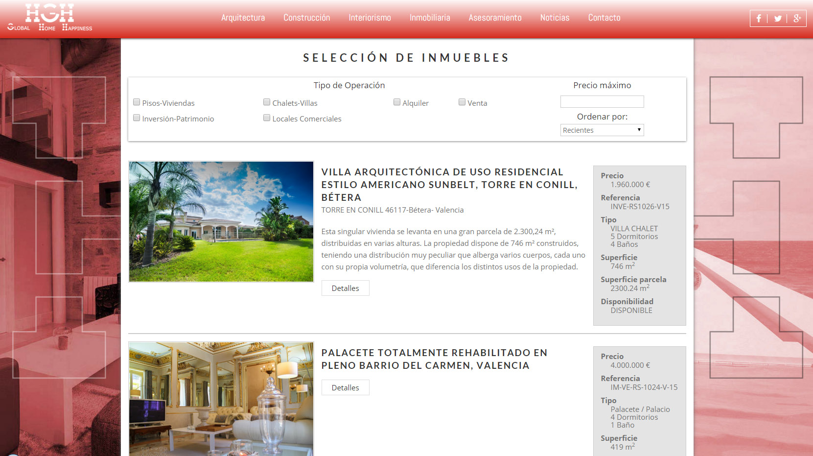 global home happiness inmuebles
