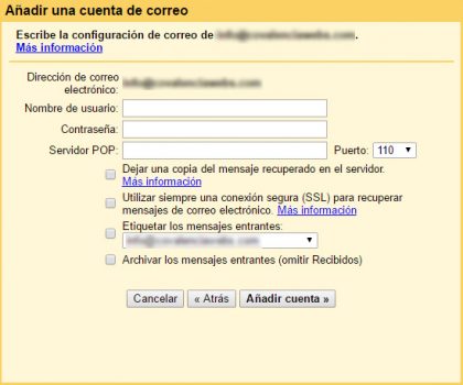 liberar espacio hosting configurar cuentas correo gmail 05