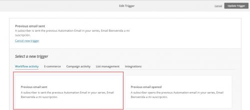 Automation MailChimp. Secuencia de emails en mailchimp