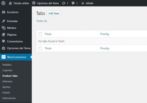 nueva pestaña woocommerce product tabs